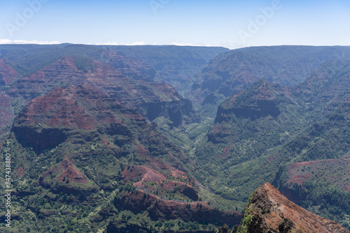 Waimea Canyon Lookout, Waimea Canyon State Park, Kauai, Hawaii. Waimea Canyon, also known as the Grand Canyon of the Pacific,   © youli zhao