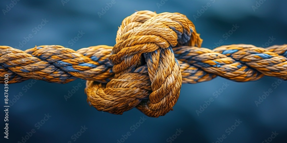 The tight knot, its coils and loops form a secure bond as a symbol of trust and faith. Generative AI The tight knot, its coils and loops form a secure bond as a symbol of trust and faith. Generative AI