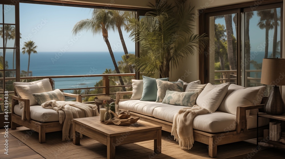 Fototapeta premium Coastal Retreat- ocean view