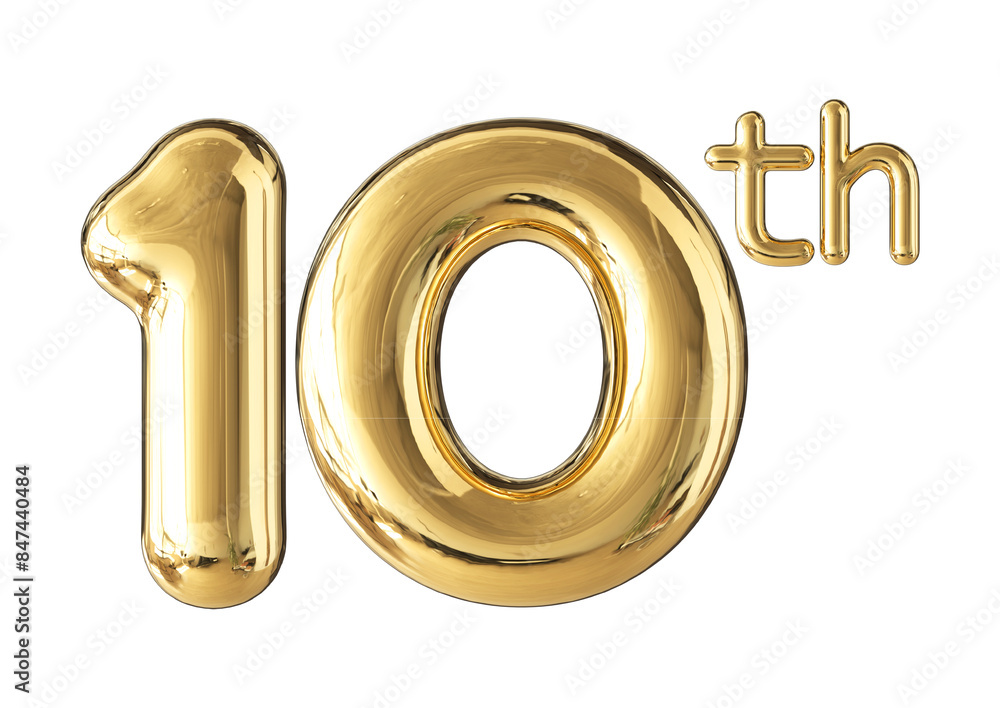 Anniversary Gold Number 10 Anniversary Gold Number 10