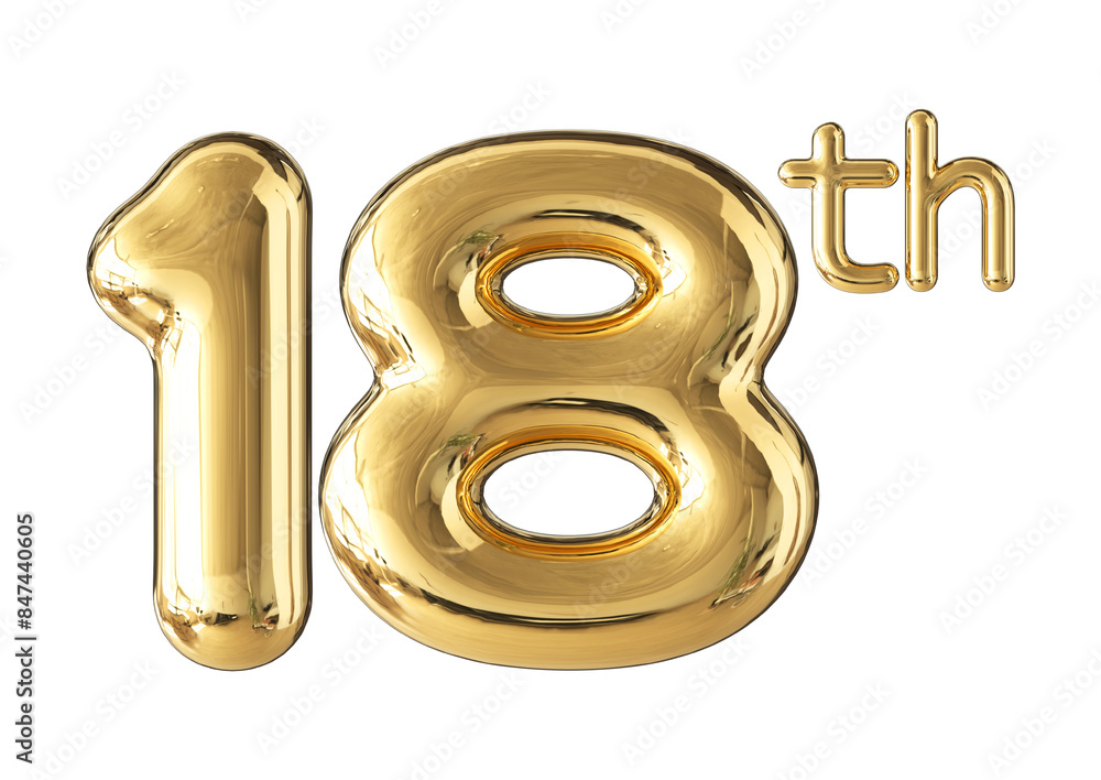 Anniversary Gold Number 18 Anniversary Gold Number 18