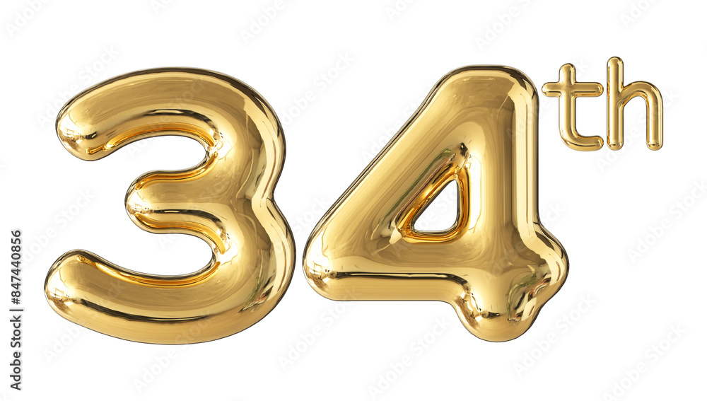 Anniversary Gold Number 34 Anniversary Gold Number 34