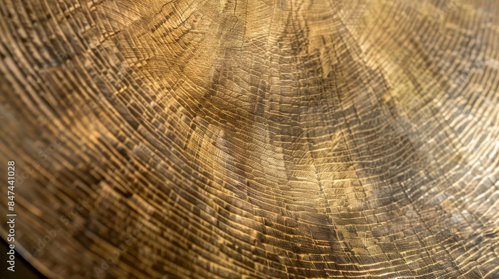 Fototapeta premium brushed brass metal plate with multiple scratches and light reflection