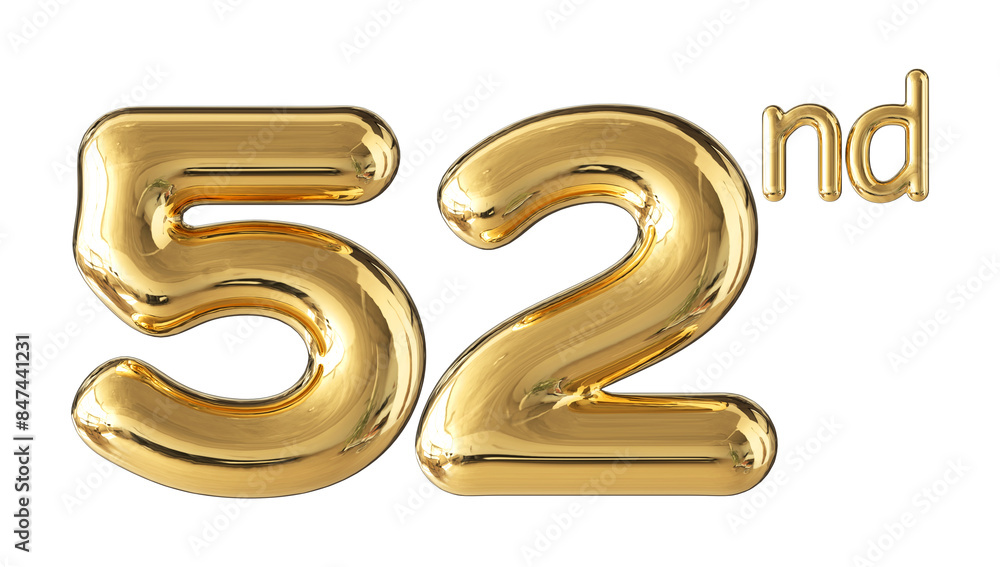 Anniversary Gold Number 52 Anniversary Gold Number 52