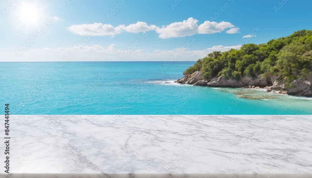 Uncluttered Product Placement: Spacious White Marble Tabletop with Copy Space Uncluttered Product Placement: Spacious White Marble Tabletop with Copy Space