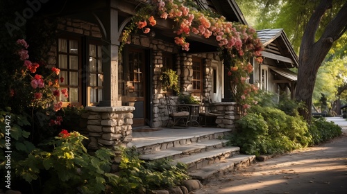 Cottage Garden House- stone facade © IHAR