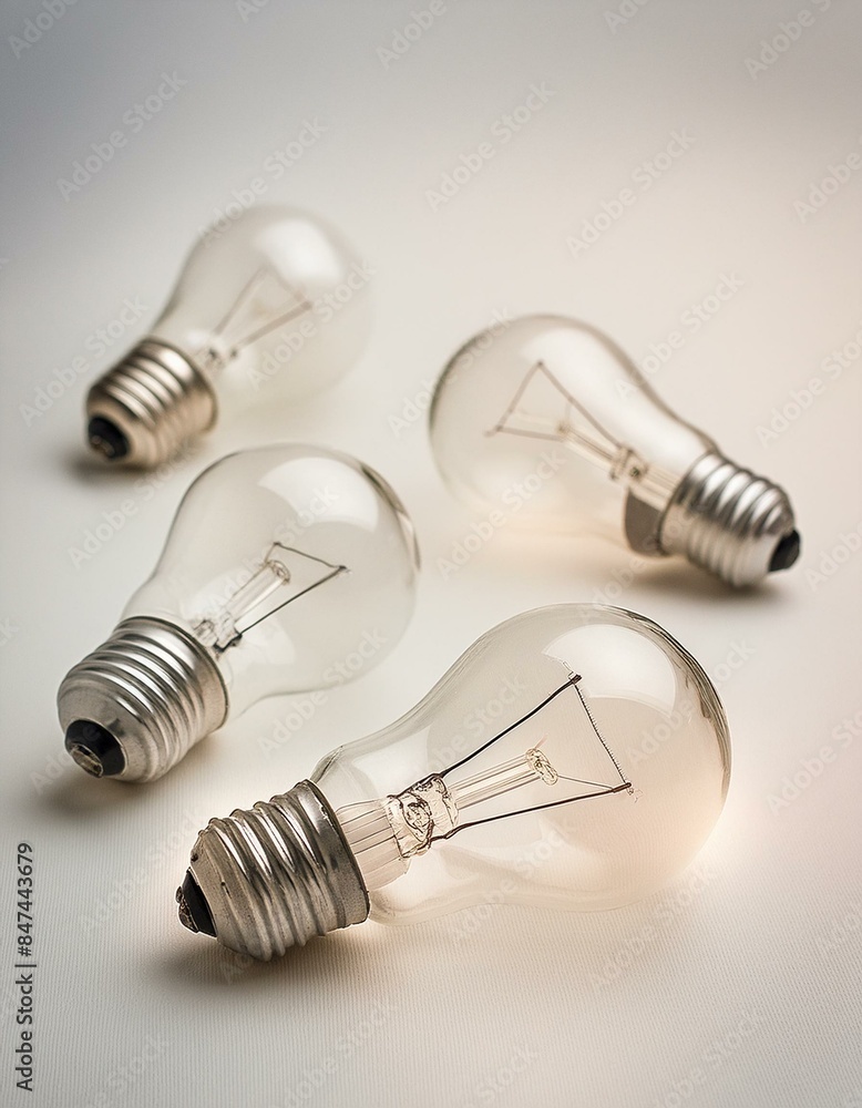 Incandescent light bulb on a white background. Incandescent light bulb on a white background.