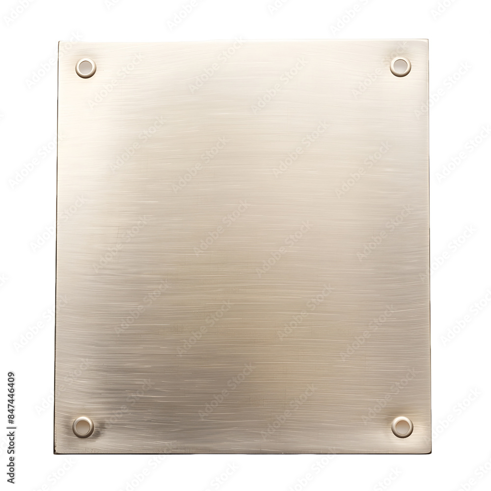 Metal Plate on Transparent Background Metal Plate on Transparent Background