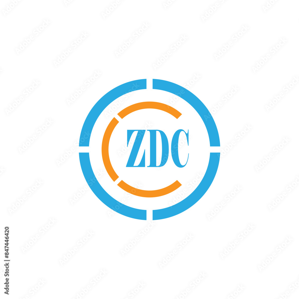 Alphabet letters Initials Monogram logo ZDC
