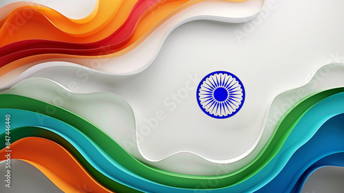 indian flag abstract background photo