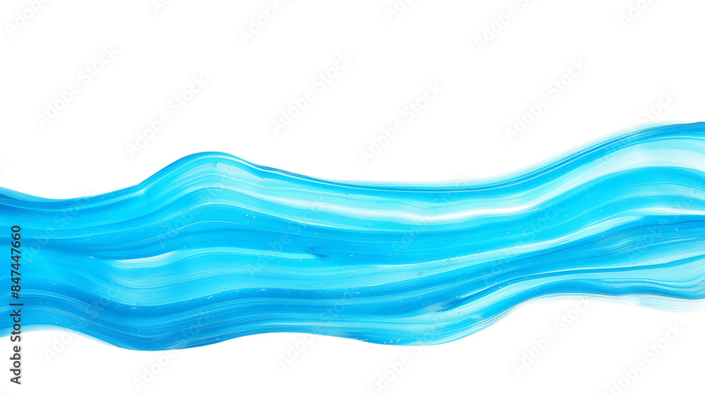 Fototapeta premium Abstract Blue Wave on Transparent Background Cutout
