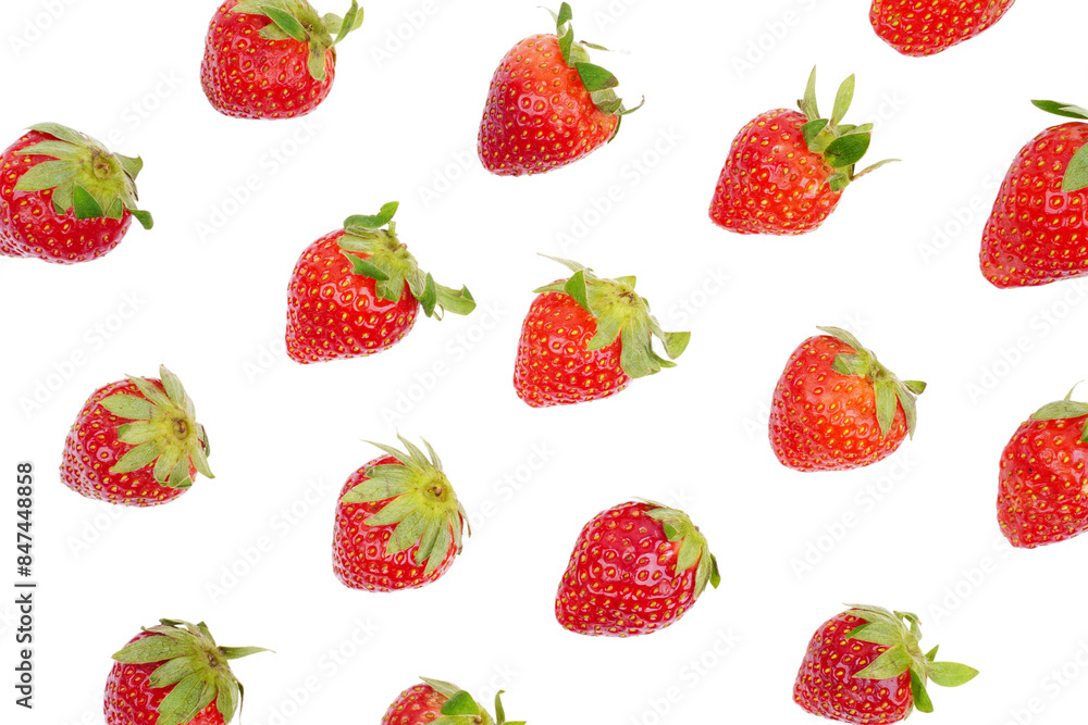 pattern of many red strawberries isolated transparent pattern of many red strawberries isolated transparent