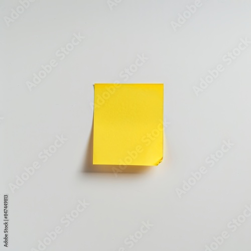 Blank yellow paper taped to the wall for writing messages.