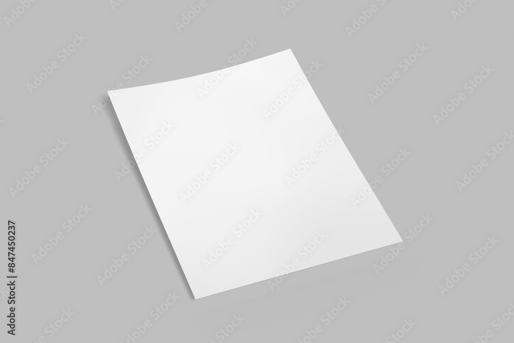 A4 Paper 3D Rendering for mockup A4 Paper 3D Rendering for mockup