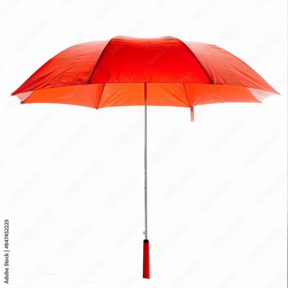 Obraz premium Umbrella or parasol with handle isolated on white background, 3D rendering
