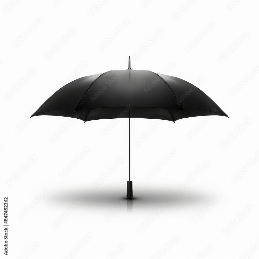 Umbrella or parasol with handle isolated on white background, 3D rendering Umbrella or parasol with handle isolated on white background, 3D rendering