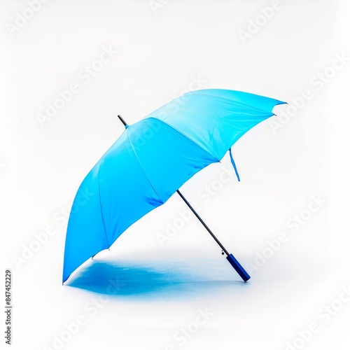 Umbrella or parasol with handle isolated on white background, 3D rendering