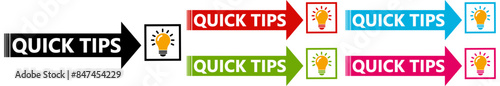set quick tips badge labels icon. Tips and tricks tutorial symbol design template vector illustration	
