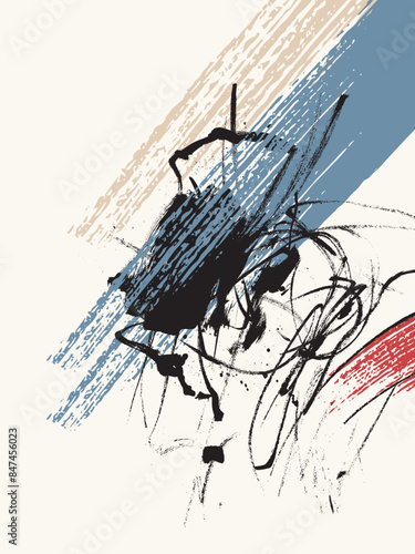 Abstract composition. Grunge texture. Art brush stroke. Abstract background