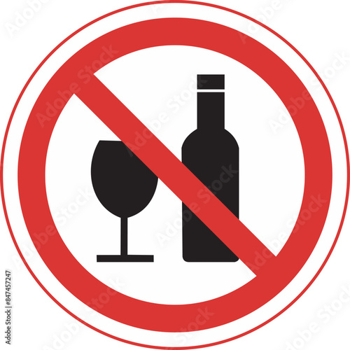 Signs prohibit bringing or drinking alcohol