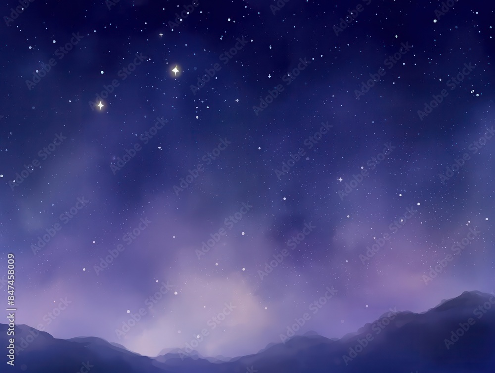Beautiful night sky with starry background over mountains, showcasing a serene and dreamy atmosphere with twinkling stars. Beautiful night sky with starry background over mountains, showcasing a serene and dreamy atmosphere with twinkling stars.