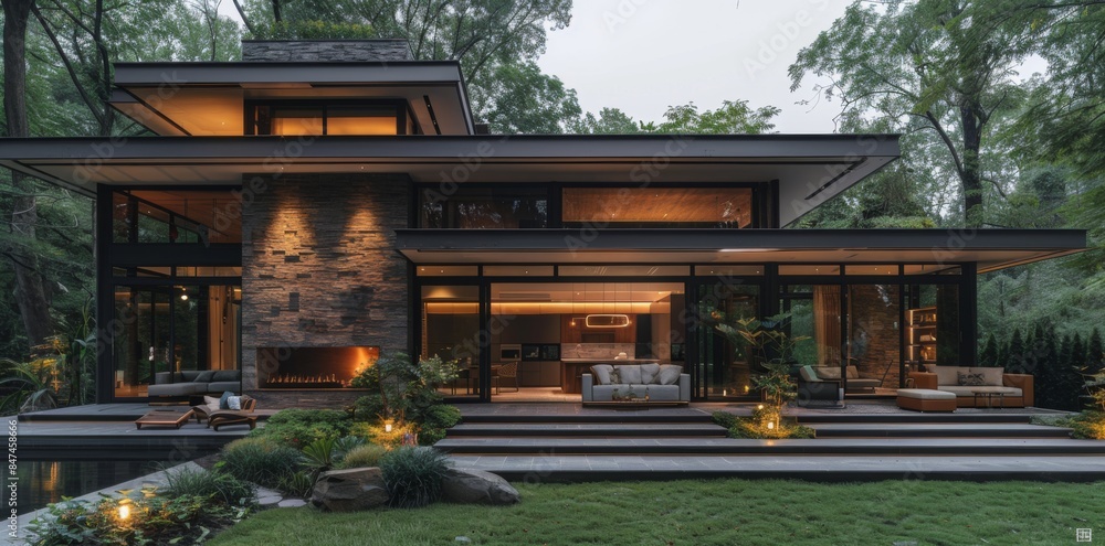 Minimalist house exterior exuding simplicity and sophistication with clean lines and neutral hues Minimalist house exterior exuding simplicity and sophistication with clean lines and neutral hues