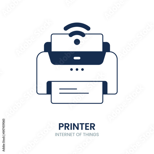 Printer icon. printer, business, paper, machine, design, print, copy, copier, document, office, equipment, technology, digital, computer, device, laser, electronics. Vector icon illustration