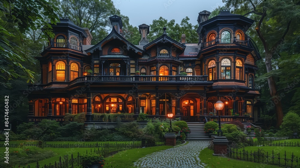 Fototapeta premium Victorian Mansion- ornate facade