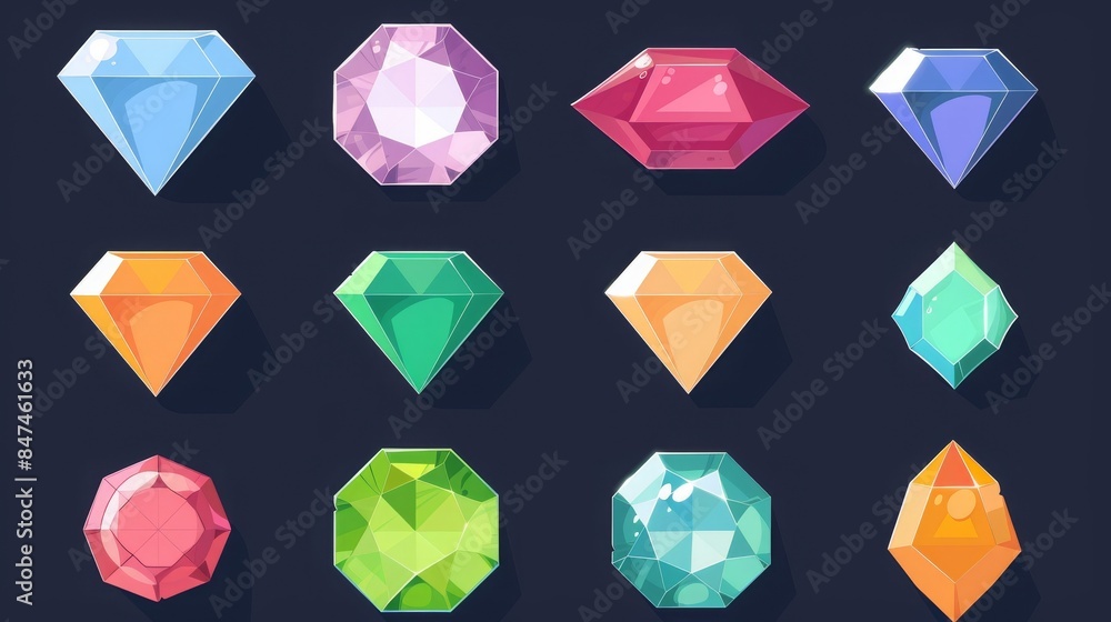 A colorful collection of various gemstones in different shapes and sizes, displayed against a dark background. A colorful collection of various gemstones in different shapes and sizes, displayed against a dark background.