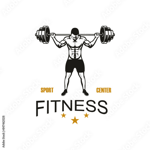 creative fitness logo vector template illustration design