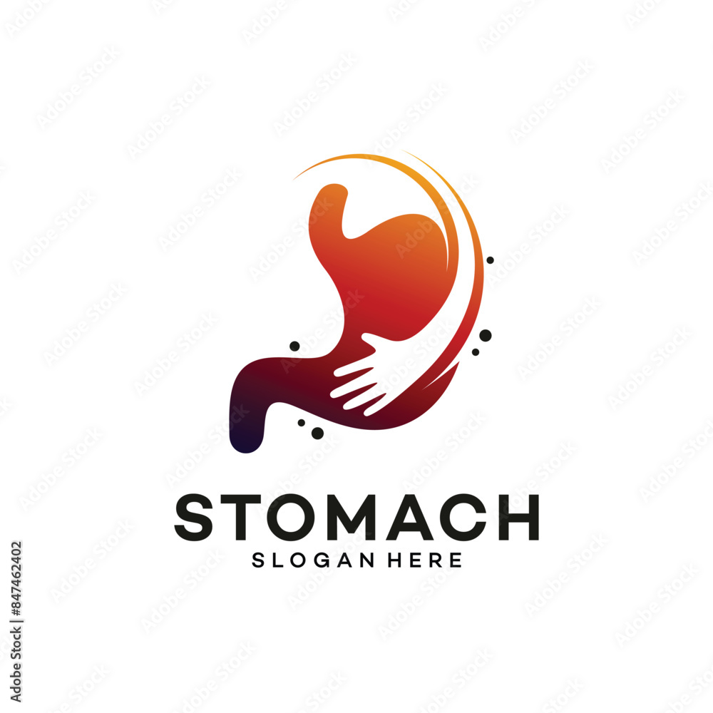 Fototapeta premium stomach care logo vector template illustration design