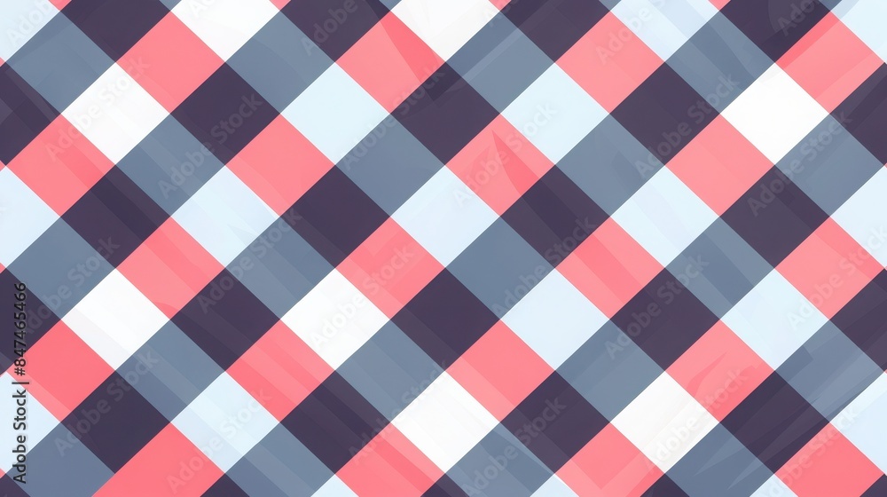 Vibrant plaid pattern featuring red, white, and blue colors, perfect for backgrounds, textiles, and decor projects. Vibrant plaid pattern featuring red, white, and blue colors, perfect for backgrounds, textiles, and decor projects.