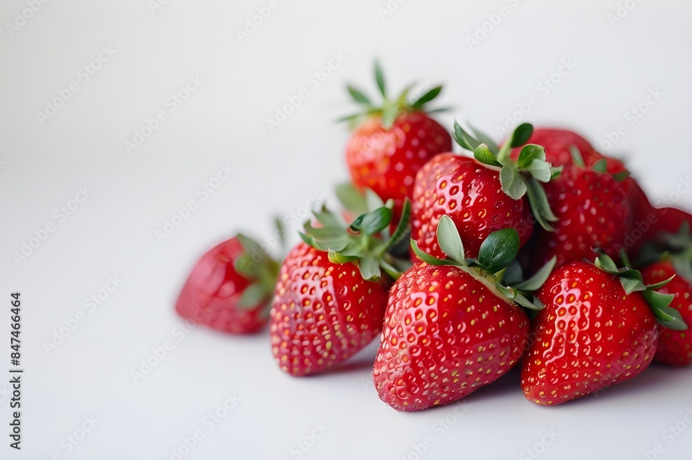 strawberries on a white background strawberries on a white background