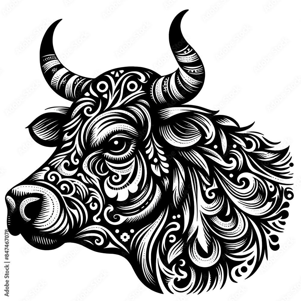 Cow silhouette vector illustration Cow silhouette vector illustration