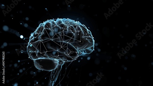 Abstract background illustrating the concept of general artificial intelligence and neural network