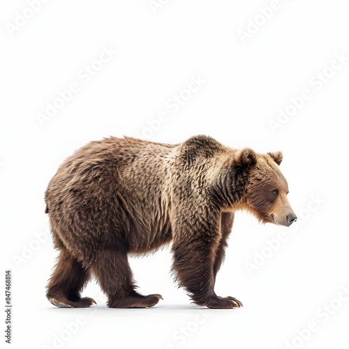 Wallpaper Mural brown bear isolated on white Torontodigital.ca