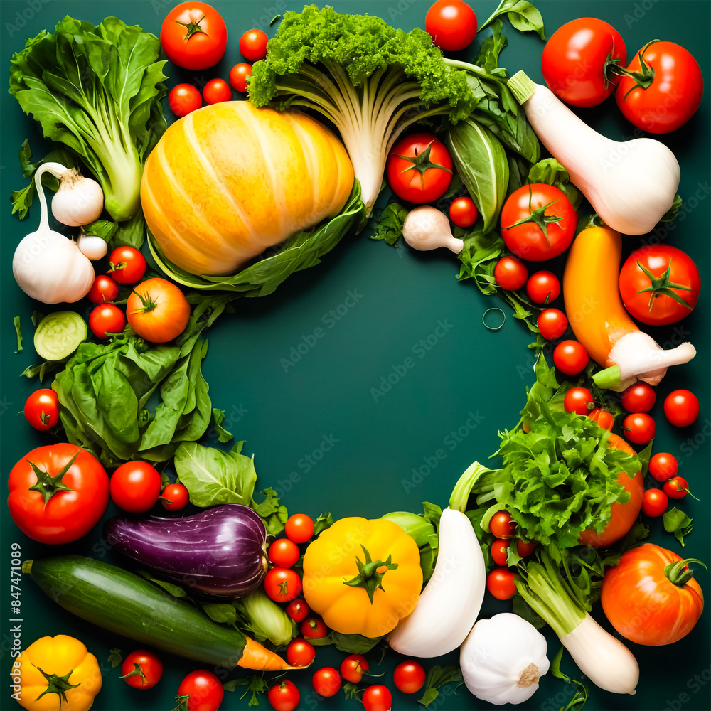 World Vegetarian Day cornucopia overflowing with vibrant vegetables against a deep emerald backdrop World Vegetarian Day cornucopia overflowing with vibrant vegetables against a deep emerald backdrop