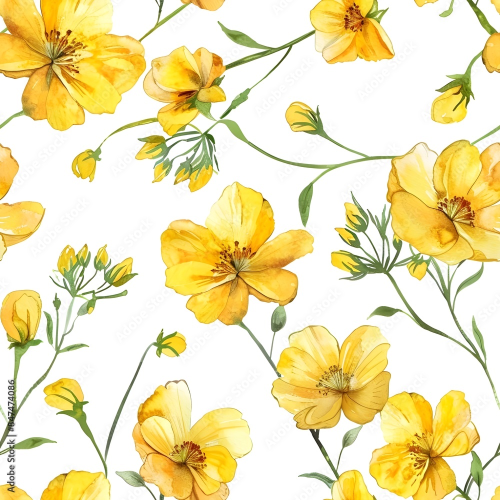 seamless pattern with yellow flowers seamless pattern with yellow flowers