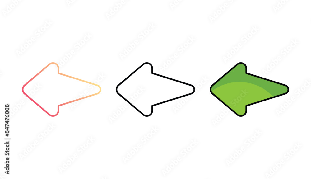 Arrow left icon design with white background stock illustration Arrow left icon design with white background stock illustration