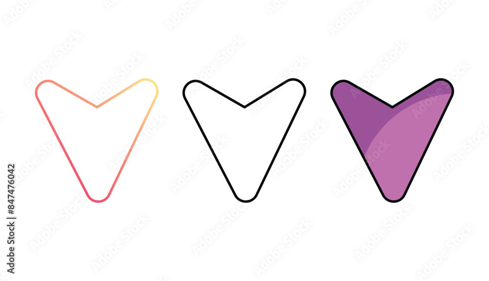 Arrow Down icon design with white background stock illustration Arrow Down icon design with white background stock illustration