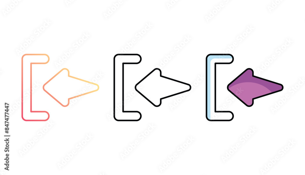 Arrow left icon design with white background stock illustration Arrow left icon design with white background stock illustration