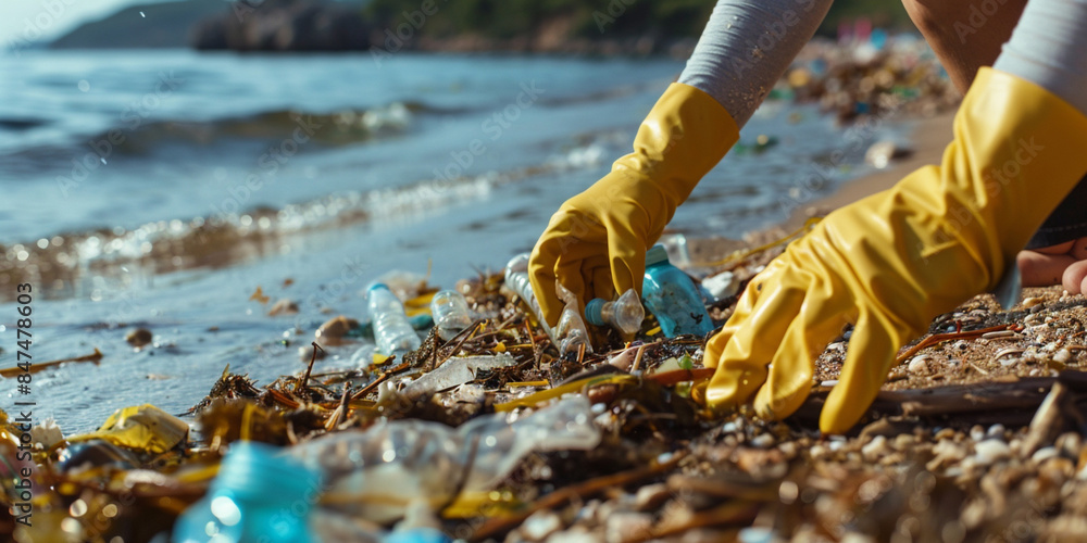 Obraz premium take special clear of cleanliness on the occasion of eid with river background