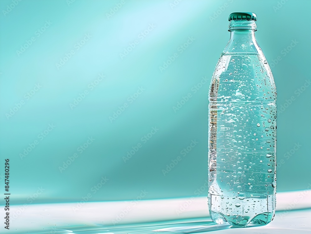 Recycled Transparent Water Bottle Against a Clean Bright Background Showcasing its Clarity Recycled Transparent Water Bottle Against a Clean Bright Background Showcasing its Clarity