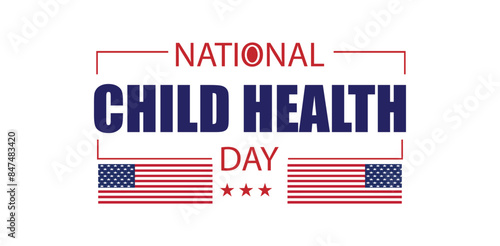 National Child Health Day with Text Illustration Design