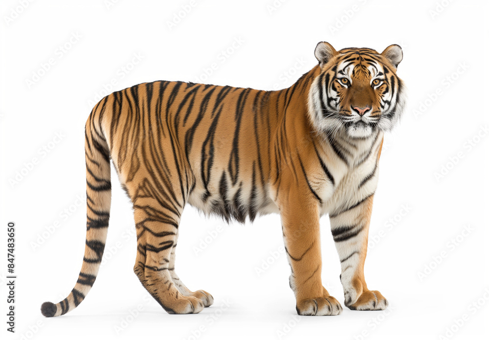 Tiger on white background White background Tiger on white background White background
