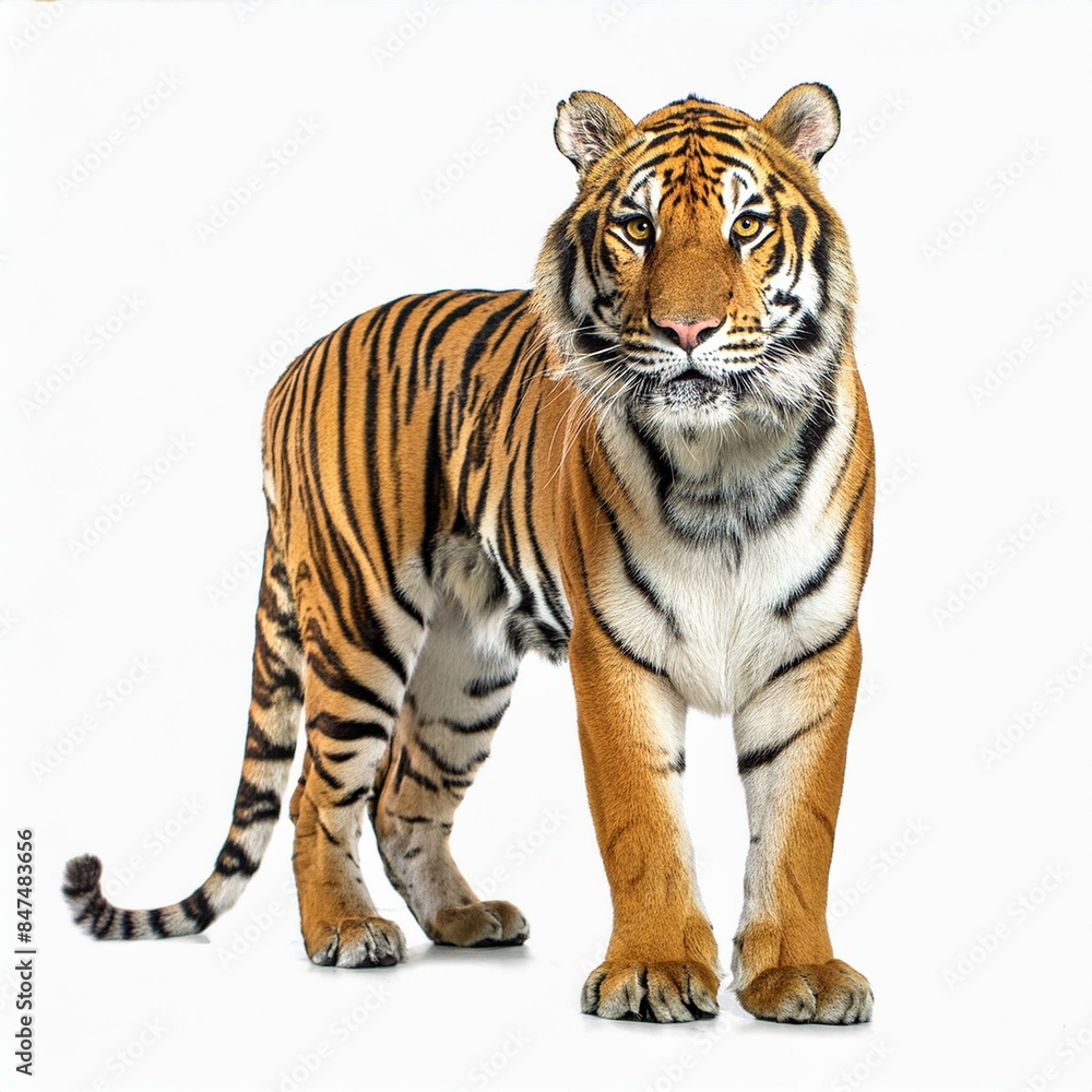 Tiger on white background White background Tiger on white background White background