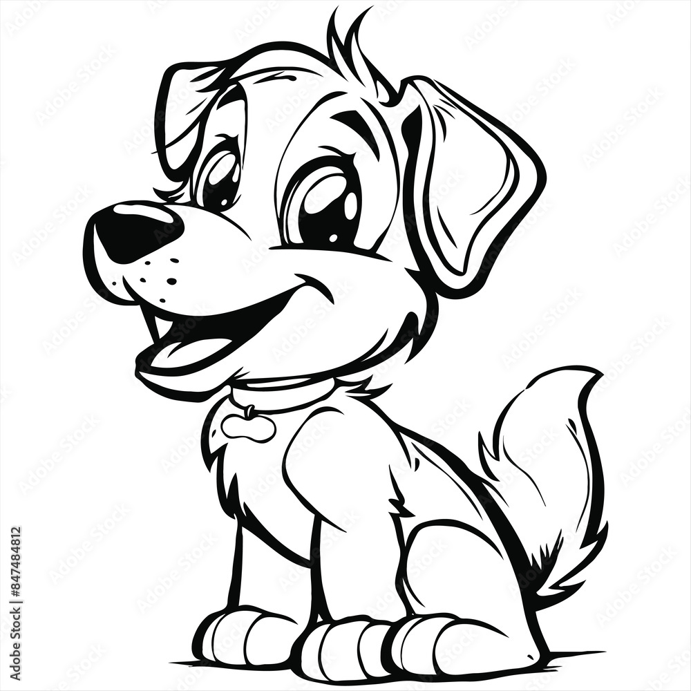 Dog silhouettes vector image Dog silhouettes vector image