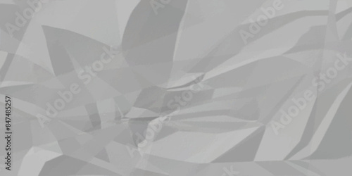 Abstract white crumpled paper texture background, White empty leaf of crumpled paper. Vector illustration.