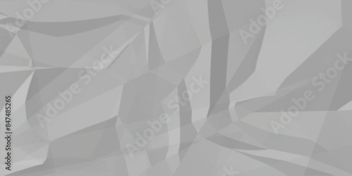 Abstract white crumpled paper texture background, White empty leaf of crumpled paper. Vector illustration.