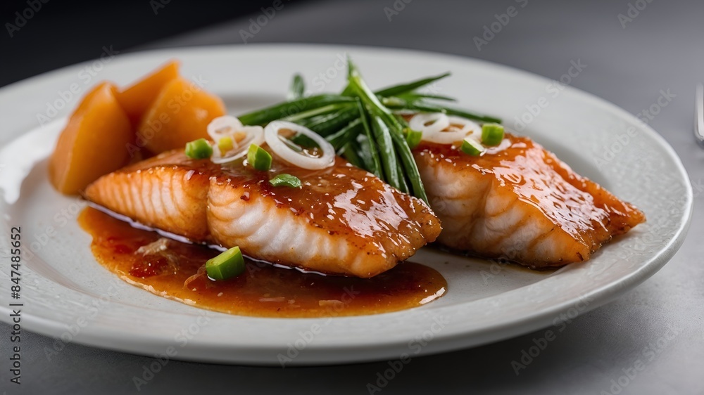 Sweet and Sour Fish on a white background Sweet and Sour Fish on a white background